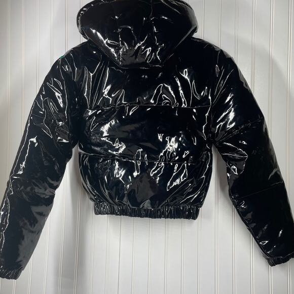 NWT Ellesse Women's Black Full Zipped Puffer Jacket Size 2 - Picture 6 of 10